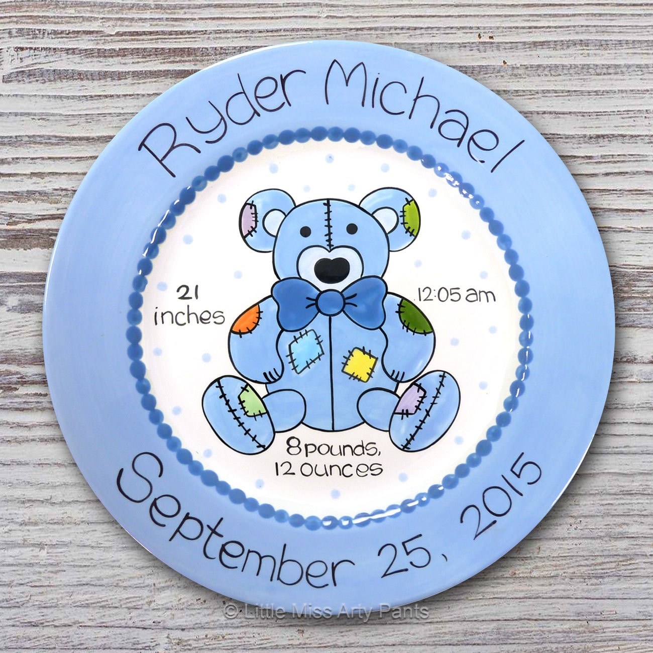 Personalized Birth Plates Personalized Ceramic Baby Plate Etsy
