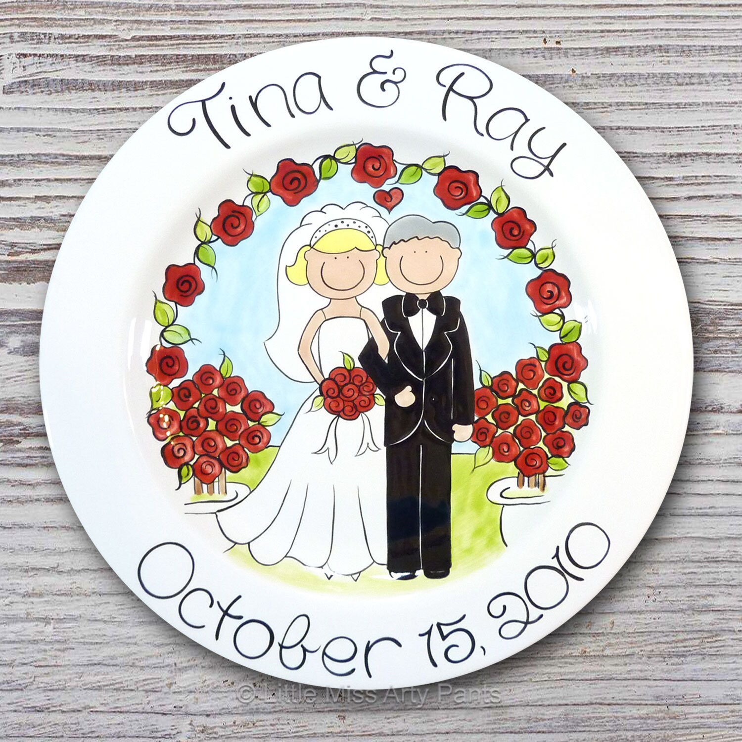Personalized Wedding Plates Hand Painted Ceramic Wedding Etsy Australia