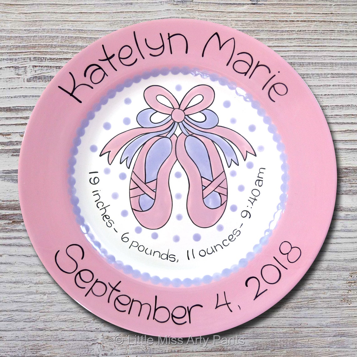Personalized Birth Plates Personalized Ceramic Baby Plate Etsy