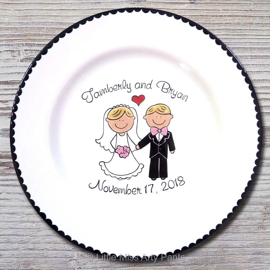 Personalized Wedding Signature Plate Guest Book Plate Etsy