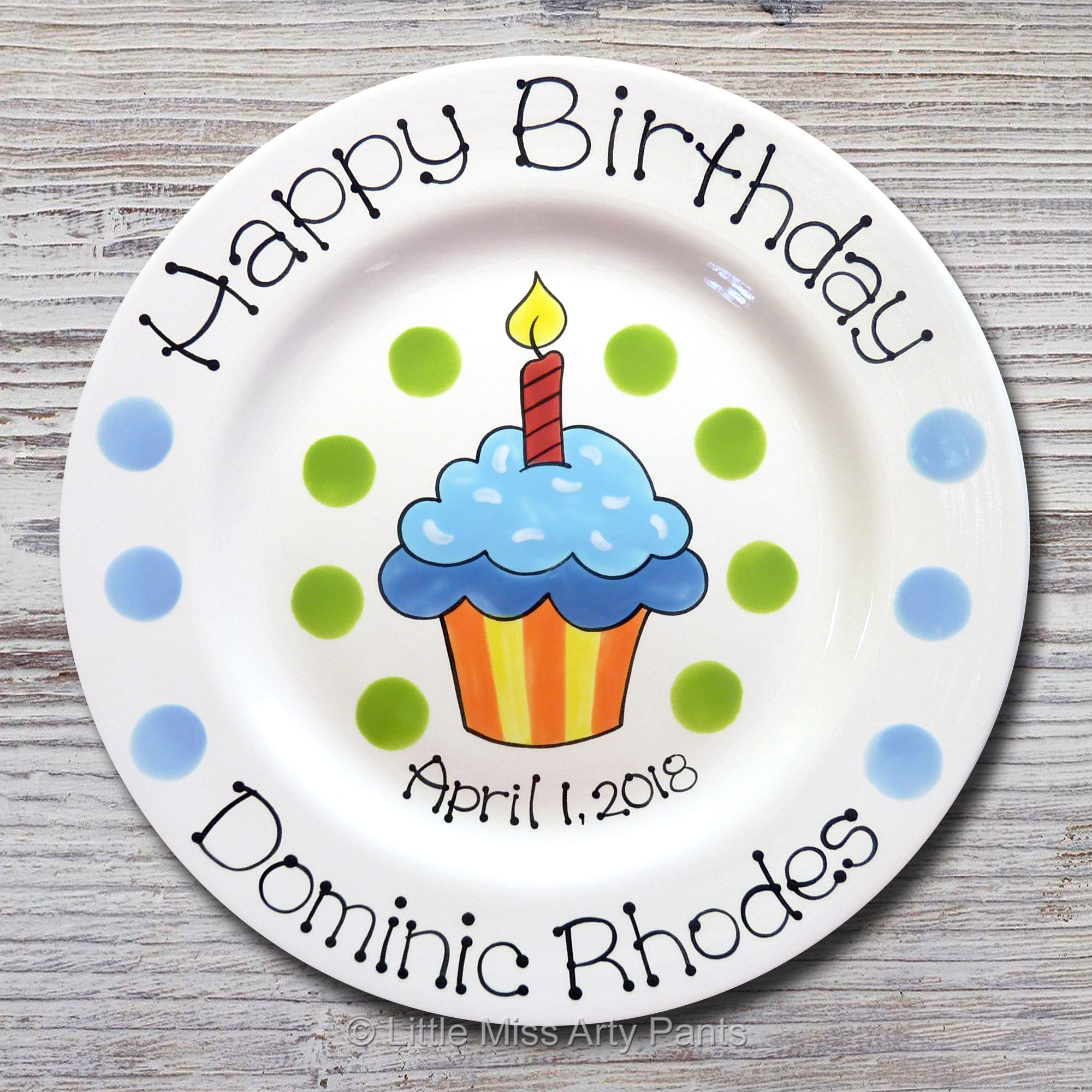 Personalized Birthday Plates Happy Birthday Plate 1st Etsy