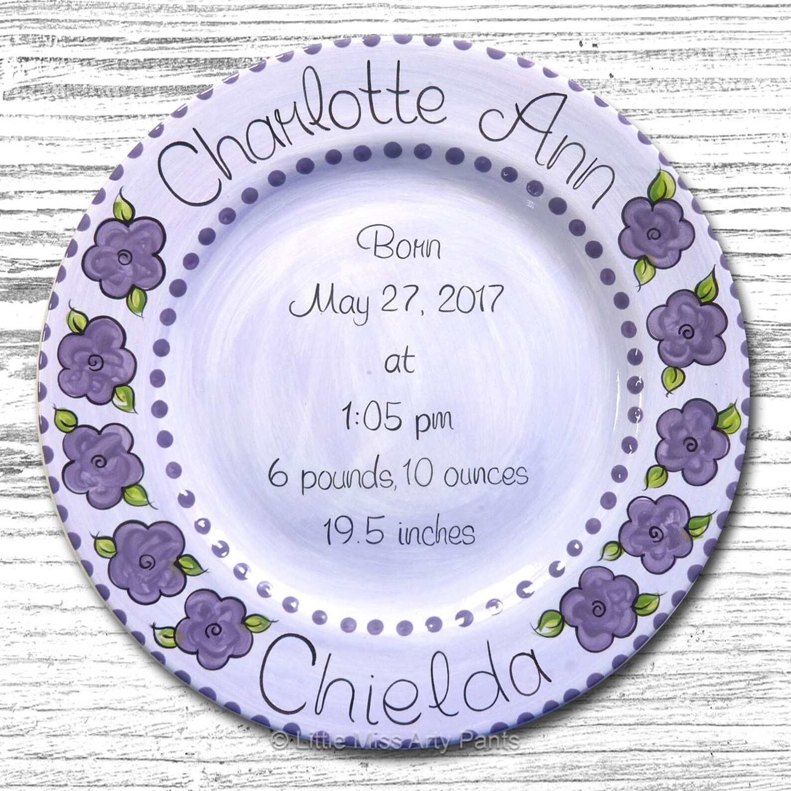 Personalized Birth Plates Personalized Ceramic Baby Plate Etsy