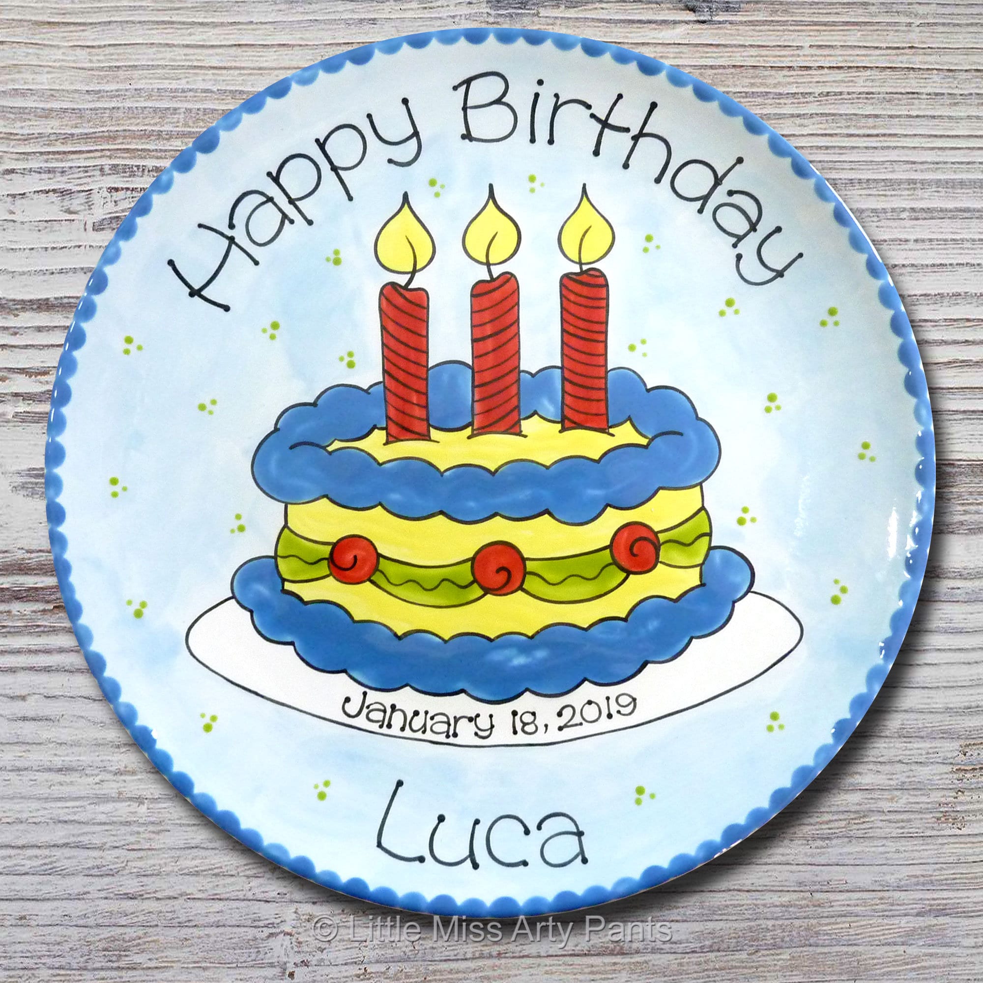 Personalized Birthday Plates - Happy Birthday Plate - 1st Birthday ...