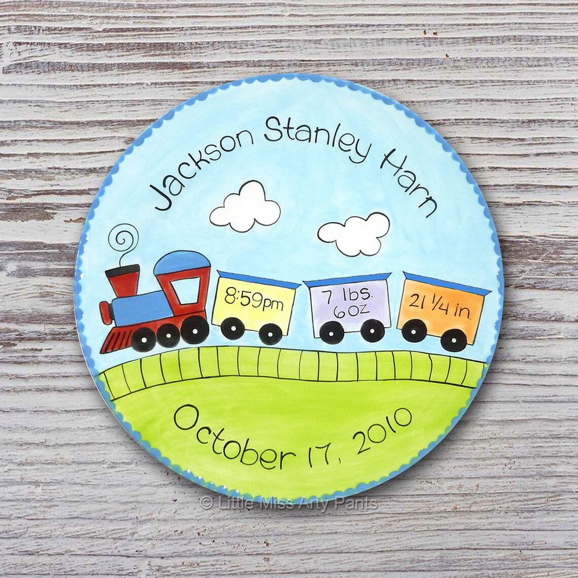 Personalized Birth Plates Personalized Ceramic Baby Plate Etsy