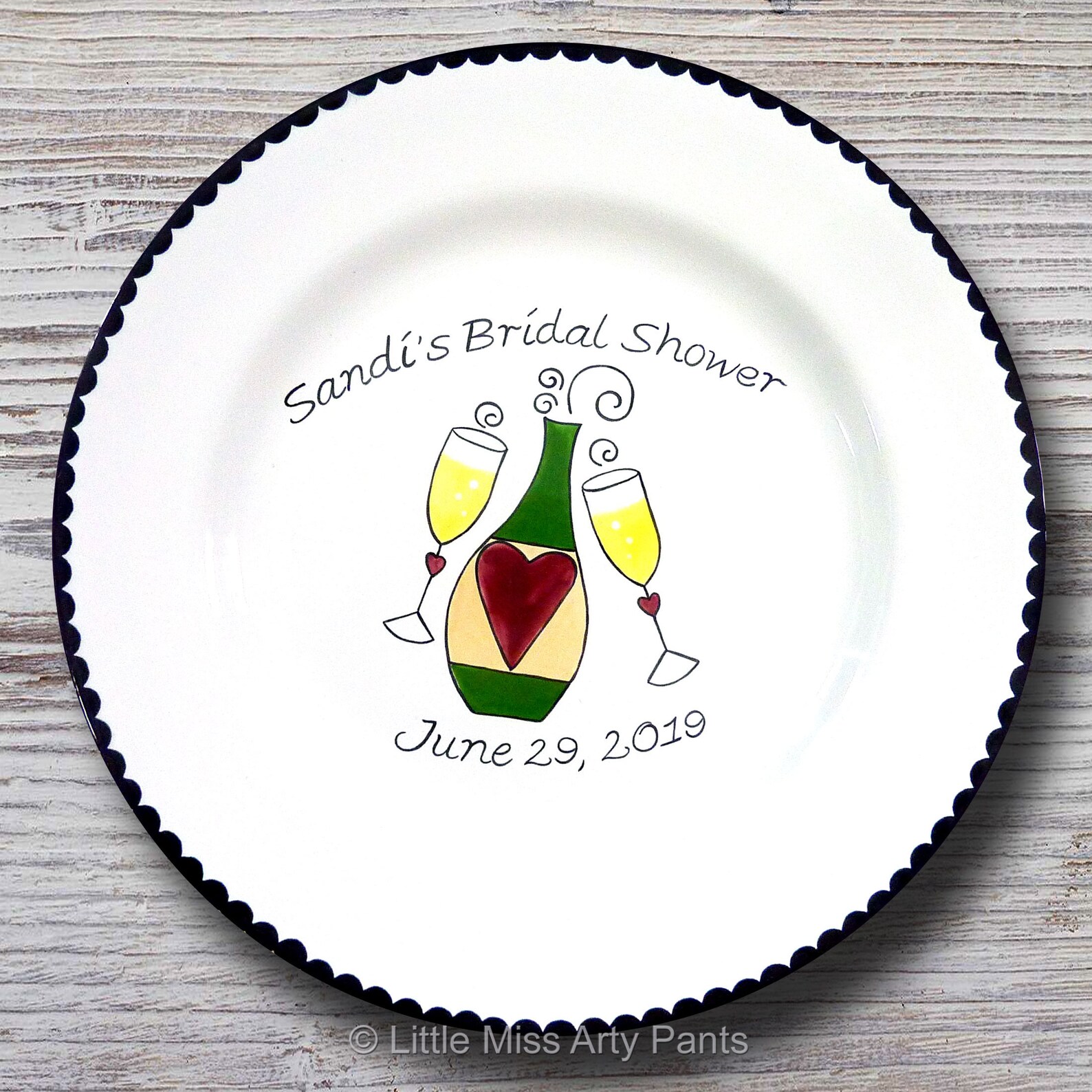 Personalized Wedding Signature Plate Guest Book Plate Etsy
