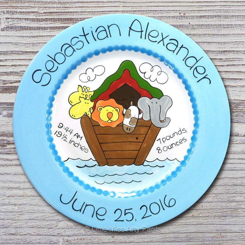 Personalized Birth Plates Personalized Ceramic Baby Plate Etsy