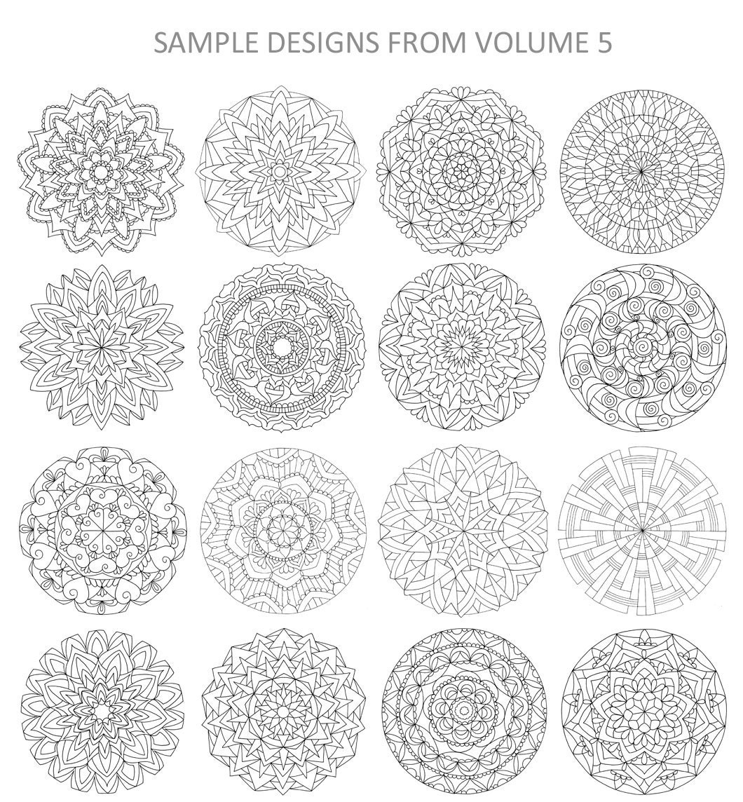Download Mandala Coloring Book Volume 5 Mandala Coloring Pages Coloring Books Adult Coloring Book Mandala Pages Stress Relief Coloring