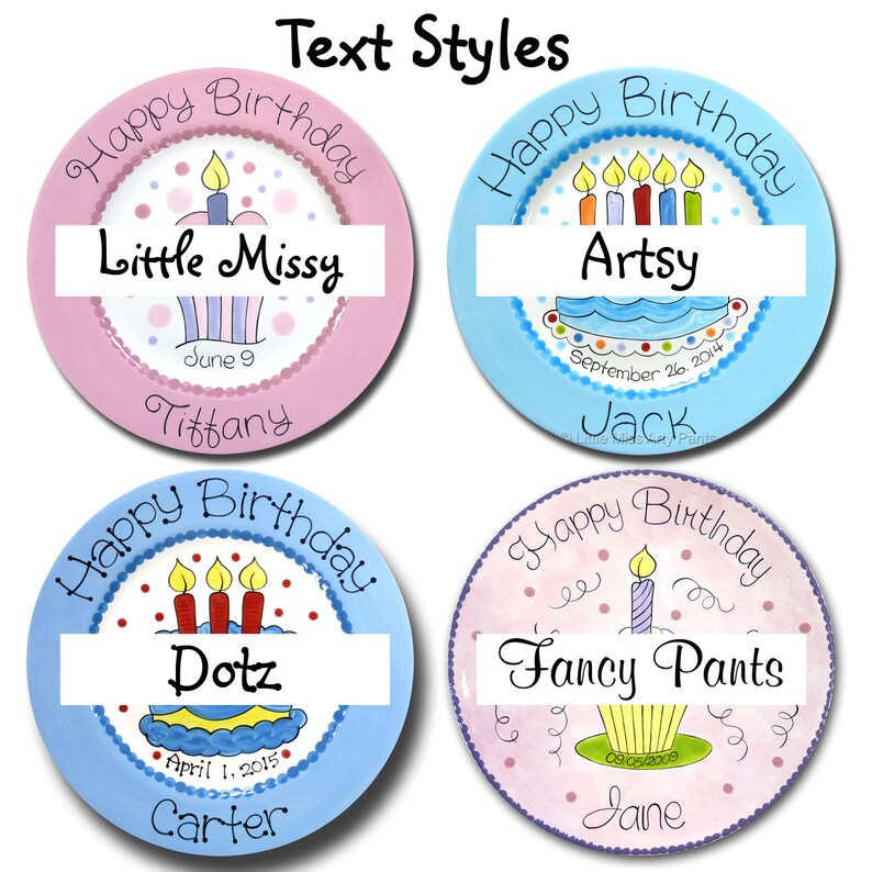 Personalized Birthday Plates Happy Birthday Plate 1st Etsy