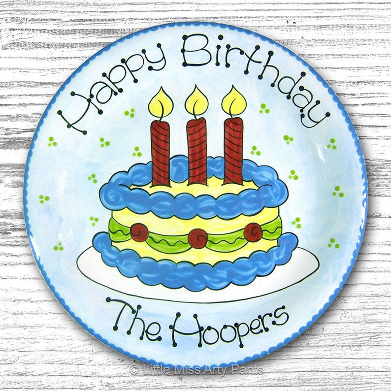 Personalized Birthday Plates Happy Birthday Plate 1st Etsy