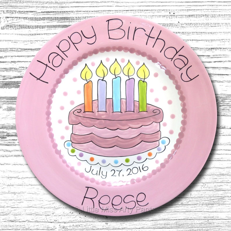 Personalized Birthday Plates Happy Birthday Plate 1st Etsy