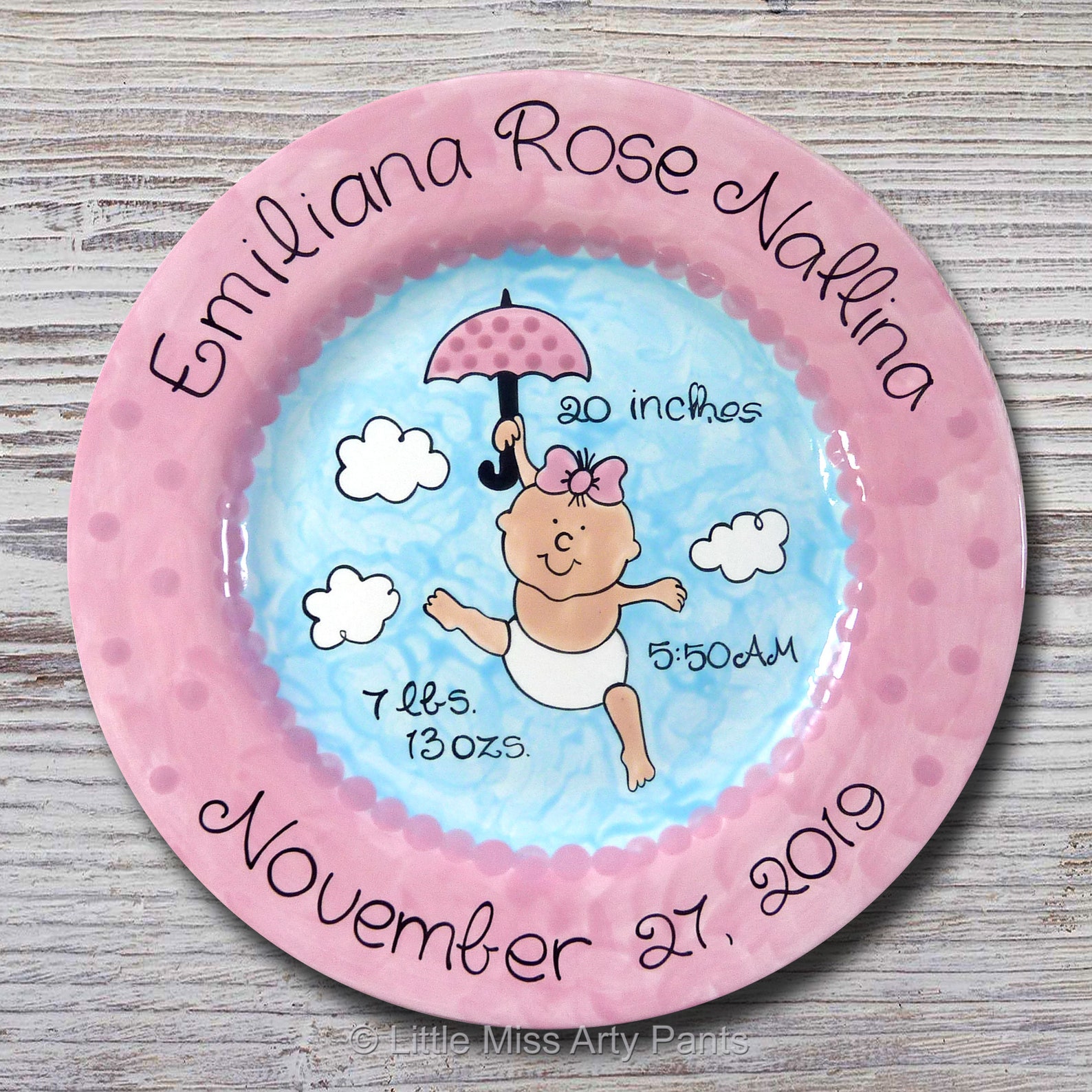 Personalized Birth Plates Personalized Ceramic Baby Plate Etsy