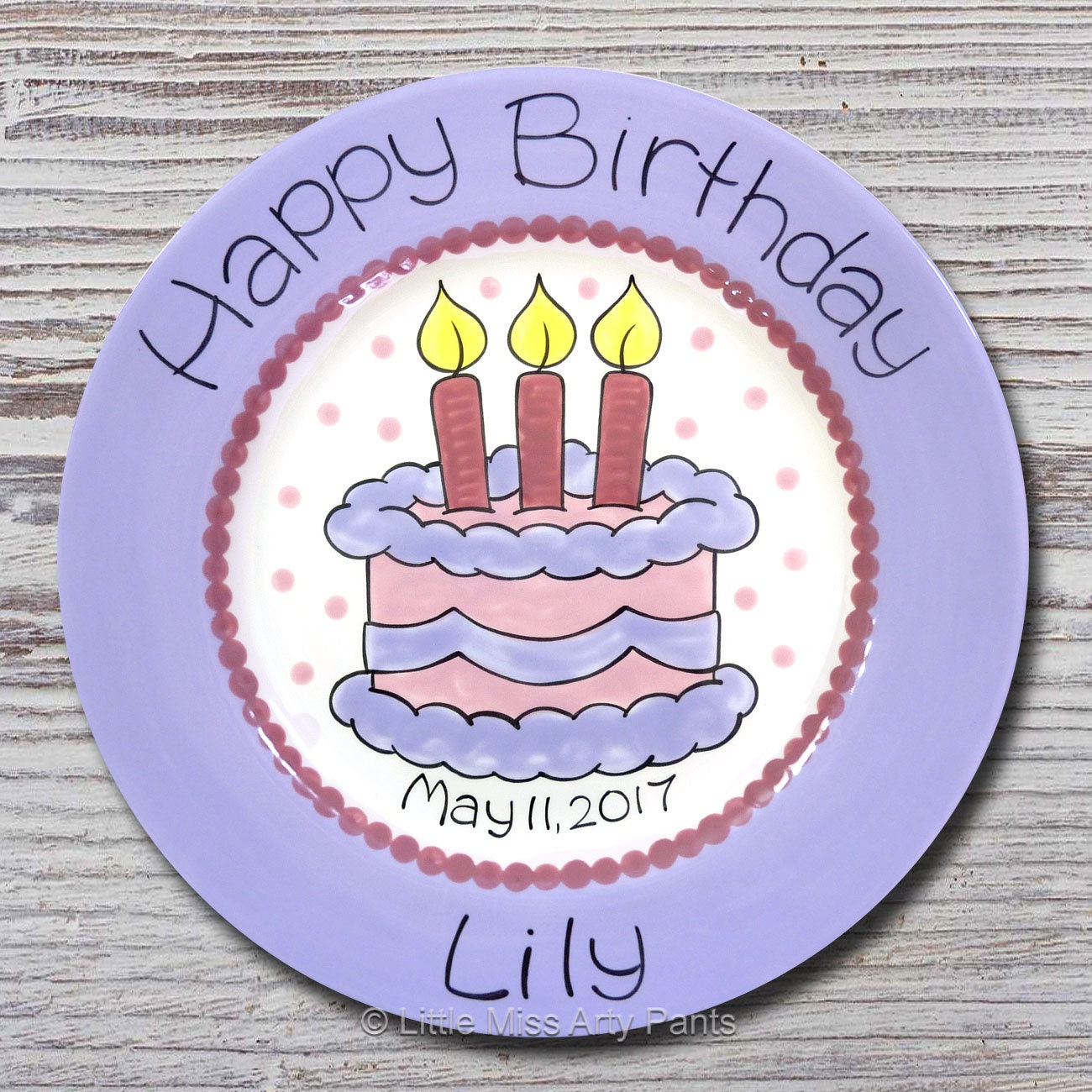 Personalized Birthday Plates Happy Birthday Plate 1st Etsy