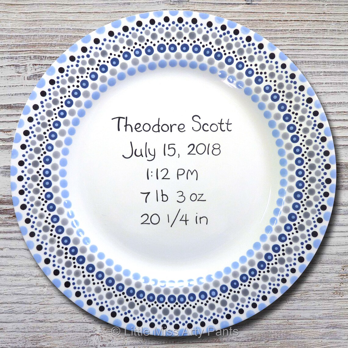 Personalized Birth Plates Personalized Ceramic Baby Plate Etsy