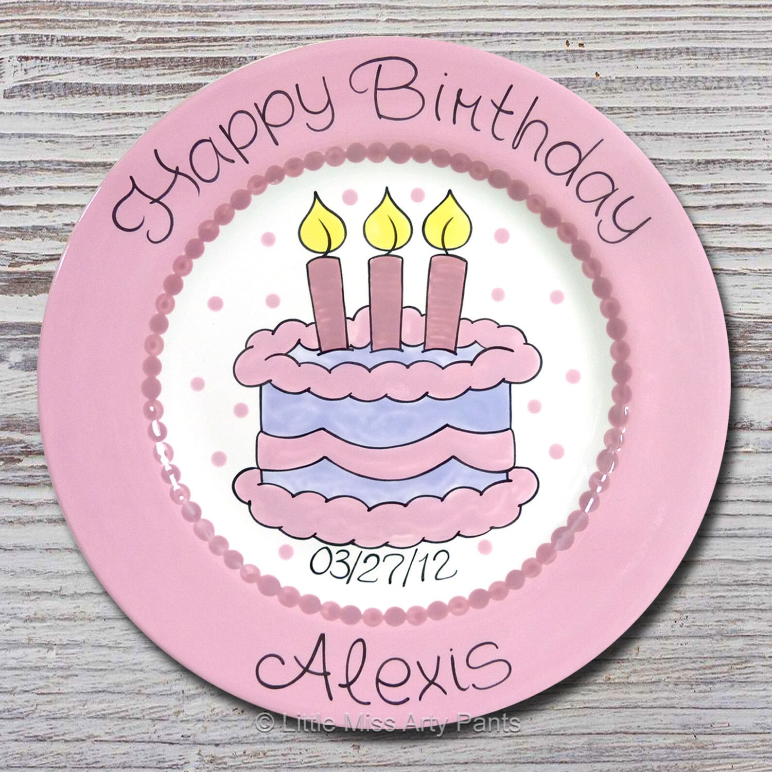 Personalized Birthday Plates Happy Birthday Plate 1st Etsy