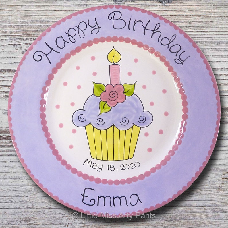 Personalized Birthday Plates Happy Birthday Plate 1st Etsy