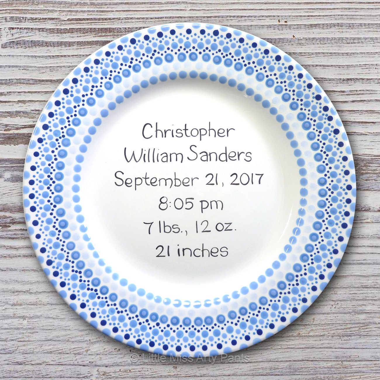Personalized Birth Plates Personalized Ceramic Baby Plate Etsy