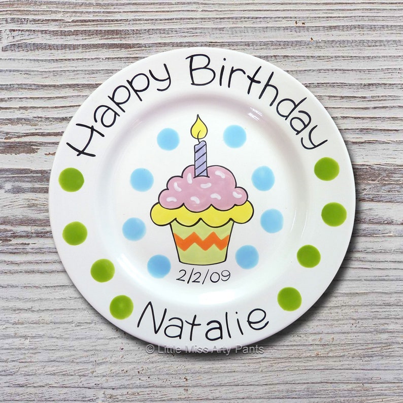 Personalized Birthday Plates Happy Birthday Plate 1st Etsy