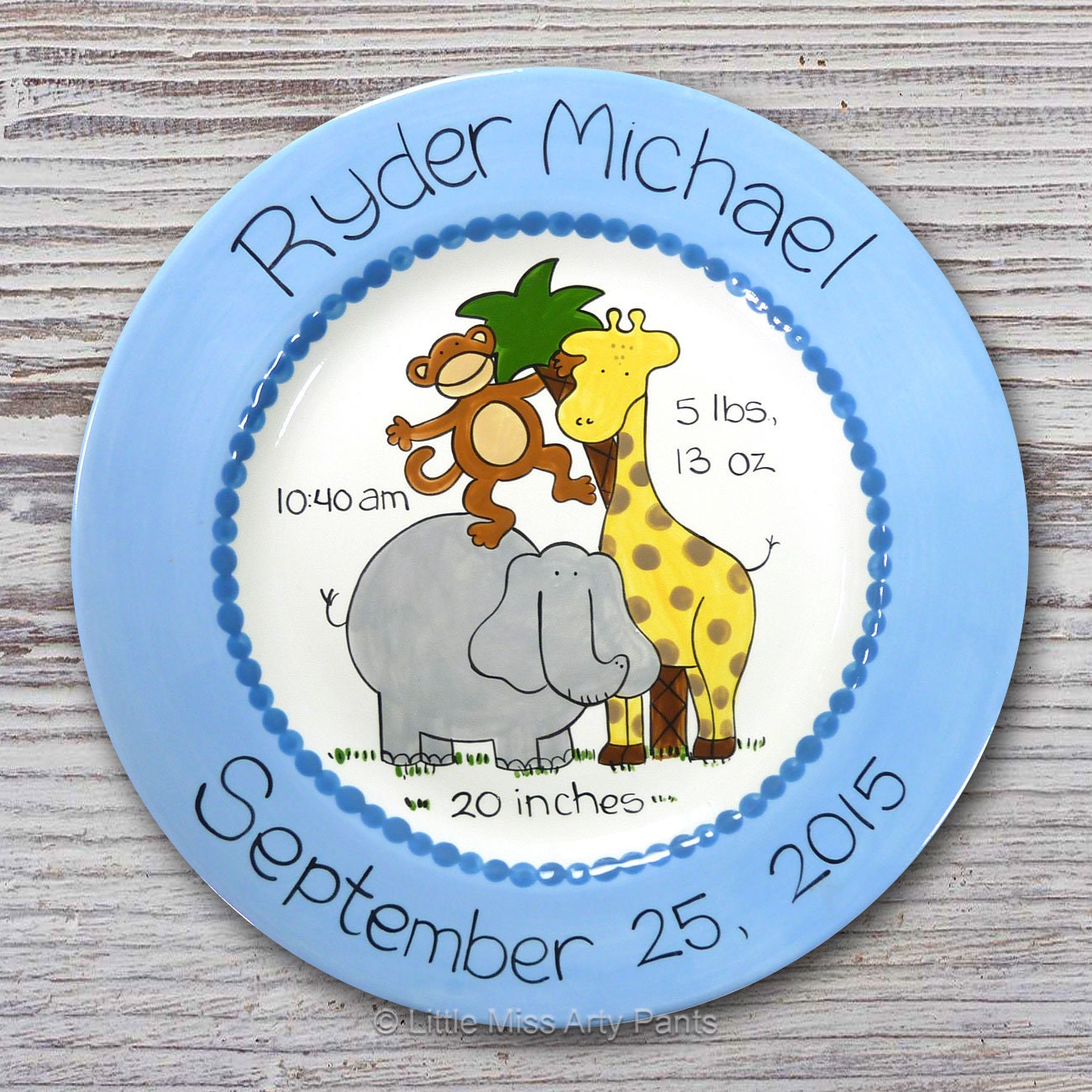 Personalized Birth Plates Personalized Ceramic Baby Plate Etsy
