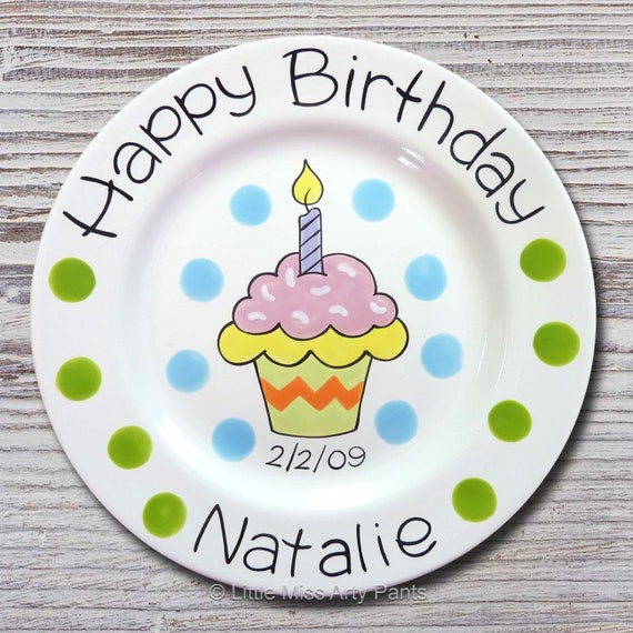 Personalized Birthday Plates Happy Birthday Plate 1st Etsy