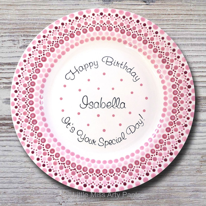 Personalized Birthday Plates Happy Birthday Plate 1st Etsy