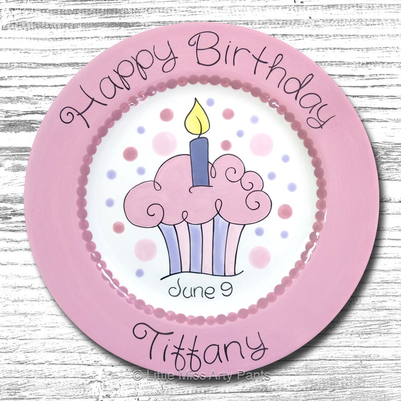 Personalized Birthday Plates Happy Birthday Plate 1st Etsy