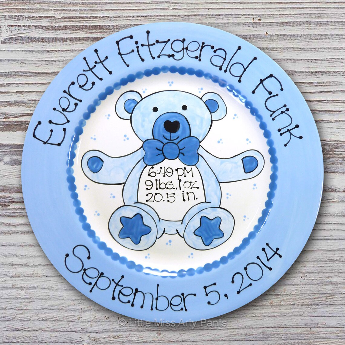 Personalized Birth Plates Personalized Ceramic Baby Plate Etsy