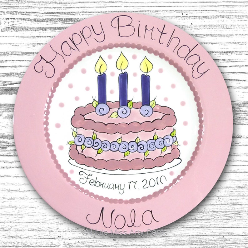 Personalized Birthday Plates Happy Birthday Plate 1st Etsy