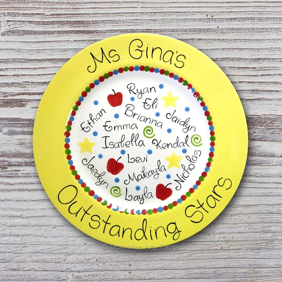 World/'s Best Teacher Personalized Teacher Plate Teacher Gift Personalized ceramic plate