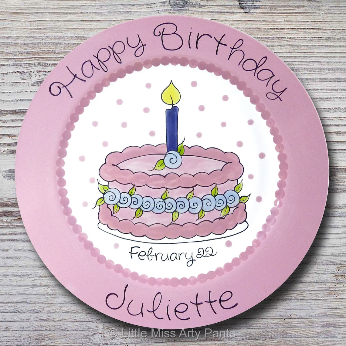Personalized Birthday Plates Happy Birthday Plate 1st Etsy
