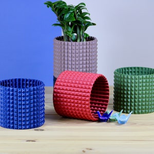 Unique Planter Pots with Drainage for Flowers Planter Pot and Saucer Cute Pot for Succulents Planter Pot for Plant Lovers Gift for Her