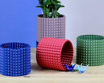 Maceta moderna con drenaje: diseño minimalista y ecológico