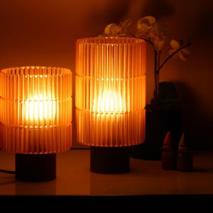 Cozy Amber Table Lamp, Crystal Unique Desk Light, Housewarming, Bedside Lamp, Eco-Friendly Minimalist Lamp, Retro Decor for Home and Office
