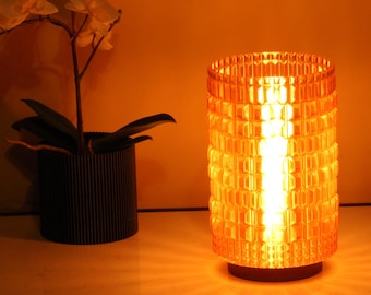 Flamme Amber Dimmable Lamp, Cozy Bedside Lamp,Small Table Lamp, Warm Desk Light, Midcentury Modern, Minimalist, Vintage Lamp, Unique Lamp