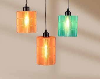 Amber Lampshade,Modern Minimalist Design,Multiple Color Options,Optional Pendant Kit,Small lampshade table lamp,Drum custom lampshade
