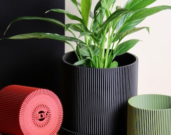 Vaso Fioriera LOFLY Con Sottovaso 3 Colori 3 Grandi - Foto 2