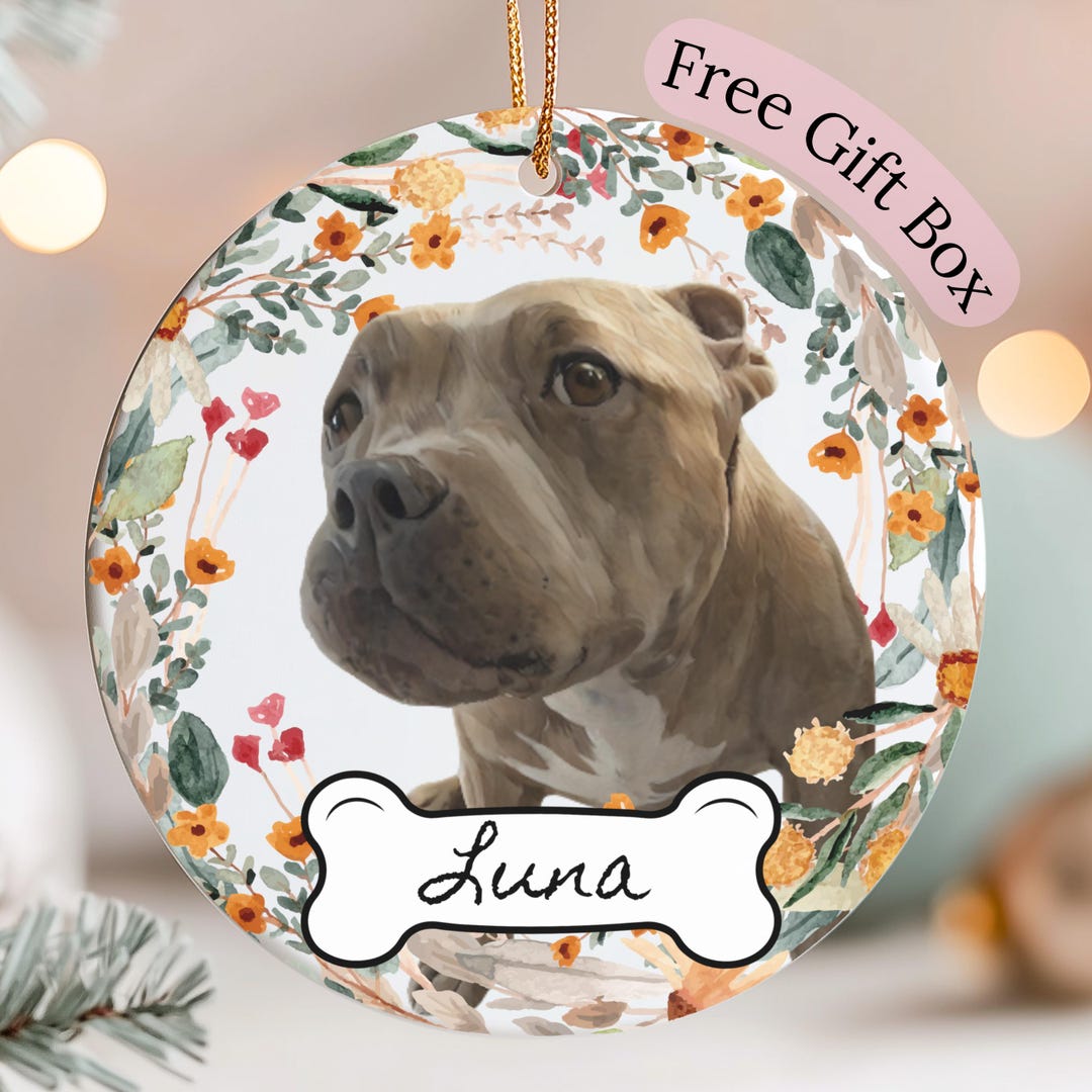 Personalized Pet Ornament, Custom Dog Christmas Ornament, Pet Ornament ...