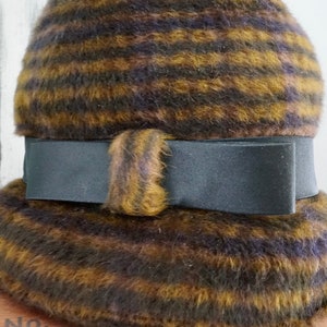 Vintage Cloche Hat Maxine's Women's Faux Fur with Ribbon Band image 2