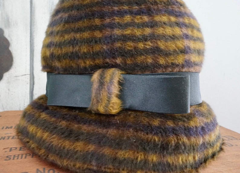 Vintage Cloche Hat Maxine's Women's Faux Fur with Ribbon Band image 2