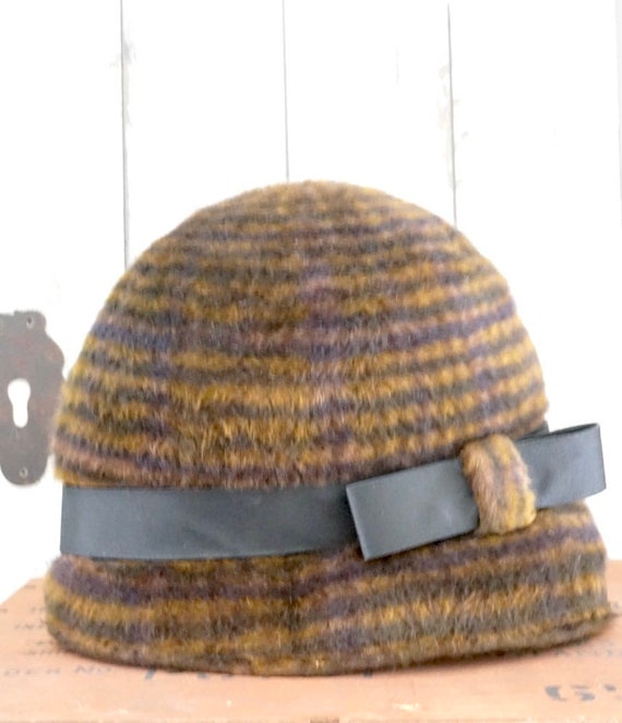 Vintage Cloche Hat Maxine's Women's Faux Fur with… - image 4