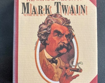 Vintage Miniature Hardcover Edition of The Wit and Wisdom of Mark Twain