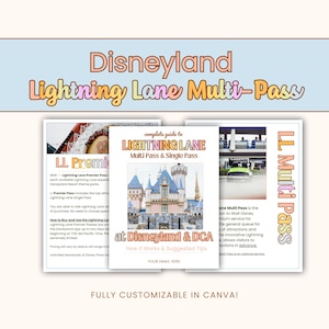 May include: A guide to Disneyland's Lightning Lane Multi-Pass and Single Pass. The guide includes information on how to buy and use the passes, as well as tips for maximising your time at Disneyland and Disney California Adventure.