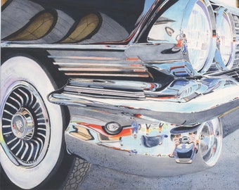 61 Cadillac - Limited-Edition Print of Original Watercolor Painting