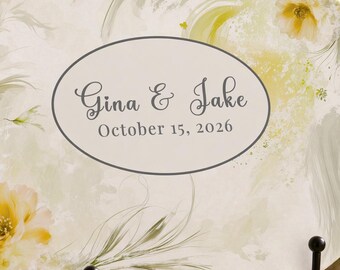 Personalized Wedding Platter| Custom Anniversary Serving Tray | Couples Name Date Platter | Engagement Gift | Bridal Shower Present