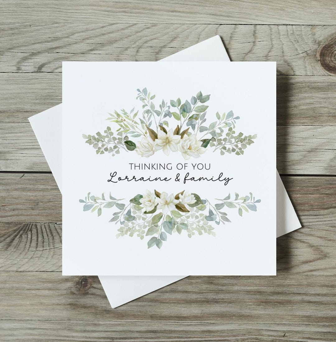 Thinking of You Sympathy Card – Personalised Condolence Card - Etsy UK