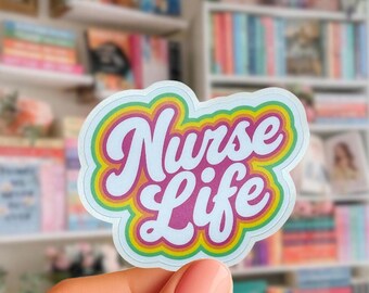Nurse Life Vinyl Sticker, Waterproof Laptop Decal, Nursing Gift, Water Bottle Decal