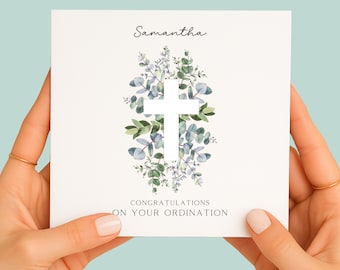 Personalised Ordination Card, Congratulations on your Ordination for Christian, Priest, Minister, Pastor