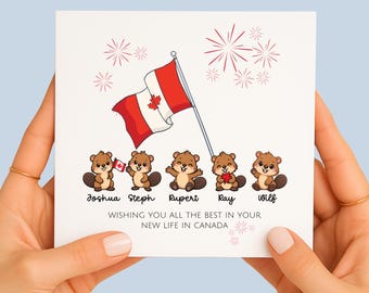Personalised Moving to Canada Card, Leaving for Canada, Goodbye Gift
