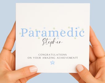 Personalised Paramedic Graduation Card, Congratulations New Paramedic