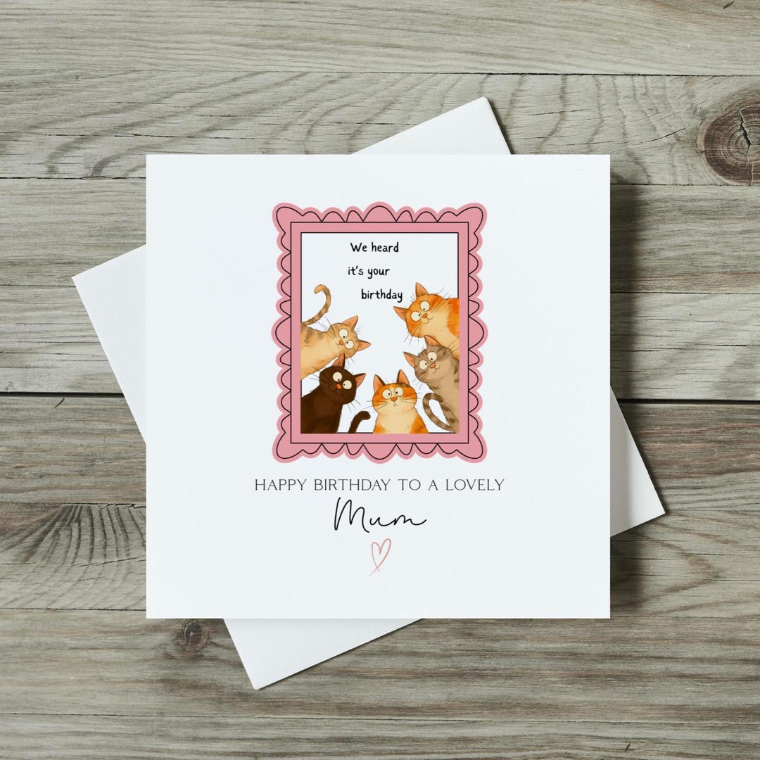 Personalised Cat Birthday Card: Funny Animal Lover Gift - Etsy UK