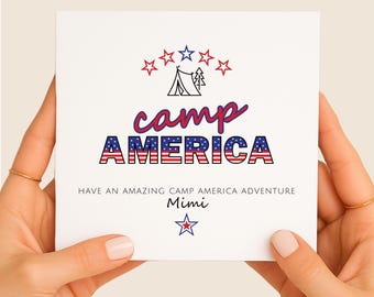Camp America Card, Good Luck USA Summer Camp Travel